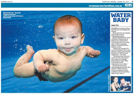 Baby swimming lessons