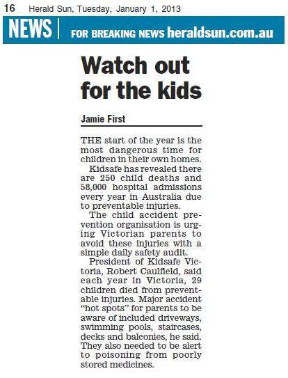Herald Sun - Kidsafe Article (Print) 2