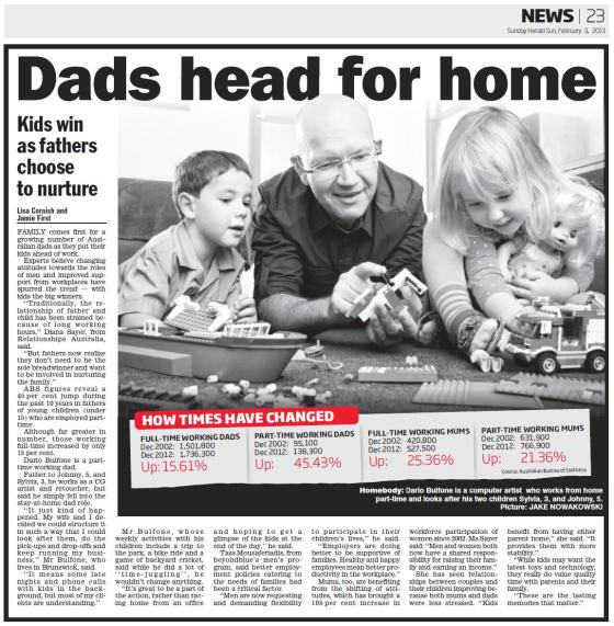 Herald Sun - Working Dad Article