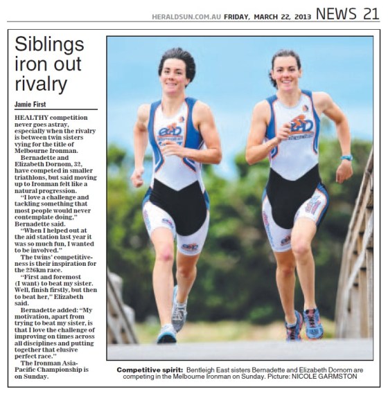 Herald Sun - Ironman Sisters