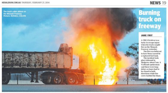 Truck on Fire (PRINT)