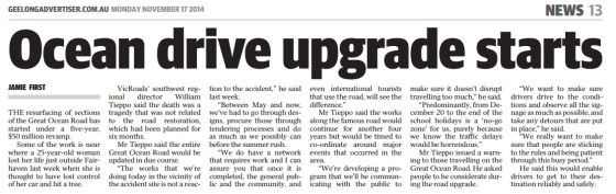 Great Ocean Road Resurfacing