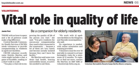 Aged Care Volunteers