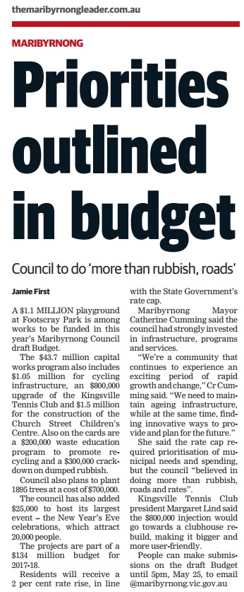 Maribyrnong Council Budget 2