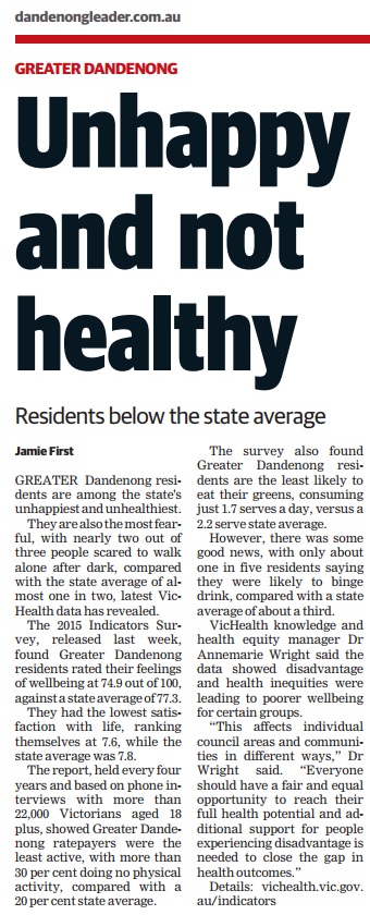 Unhappy and Unhealthy